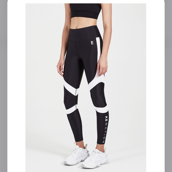 P.E Nation Pants - Sweep Leggings in Black & White by P.E Nation